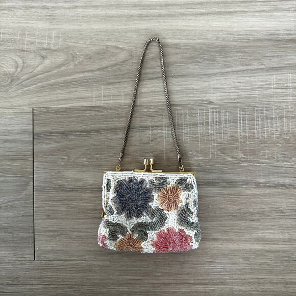 Vintage Micro Beaded Bag Clutch Styled By Laura U.S.A - Picture 1 of 12